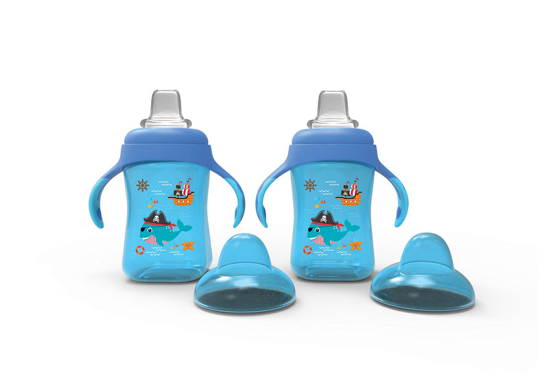 Avima Baby 10 oz Soft Spout Sippy Cups, Blue (Set of 2) 2 Count (Pack of 1)