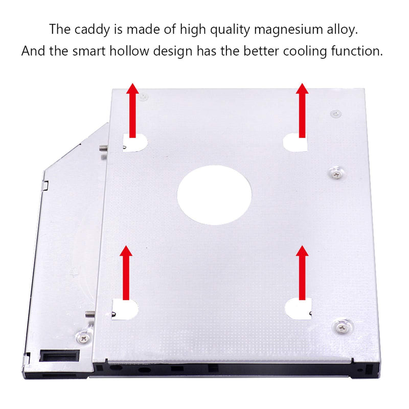 Bfenown Replacement 2nd Hard Drive HDD SSD Caddy for iMac 20 21.5 27 inch 2009 2010 2011 Early Late imac 27 2010 12.7mm