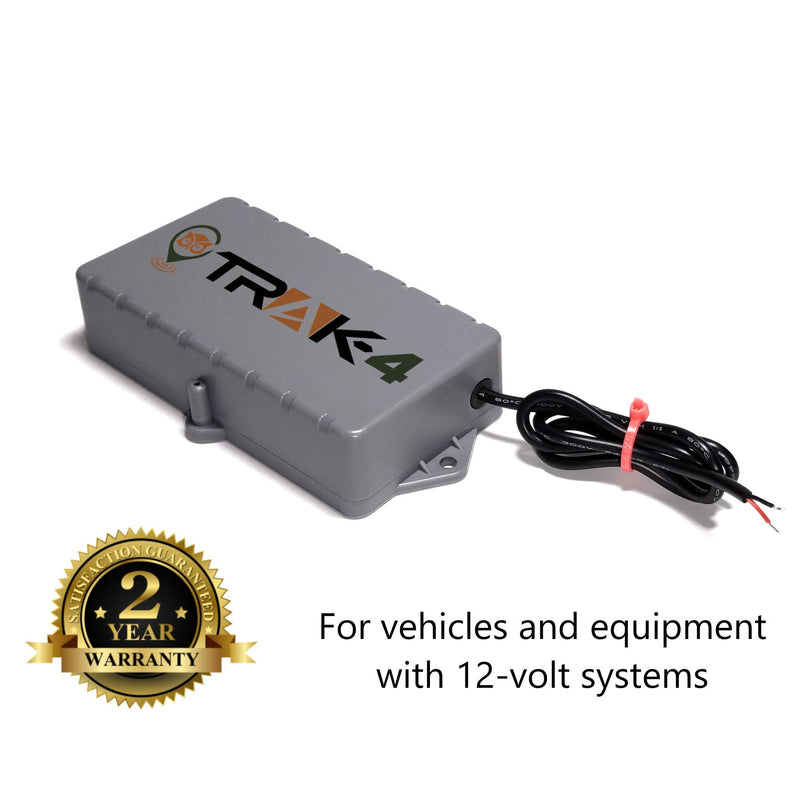 Trak-4 12v GPS Tracker with Wiring Harness for Tracking Equipment, Vehicles, and Assets