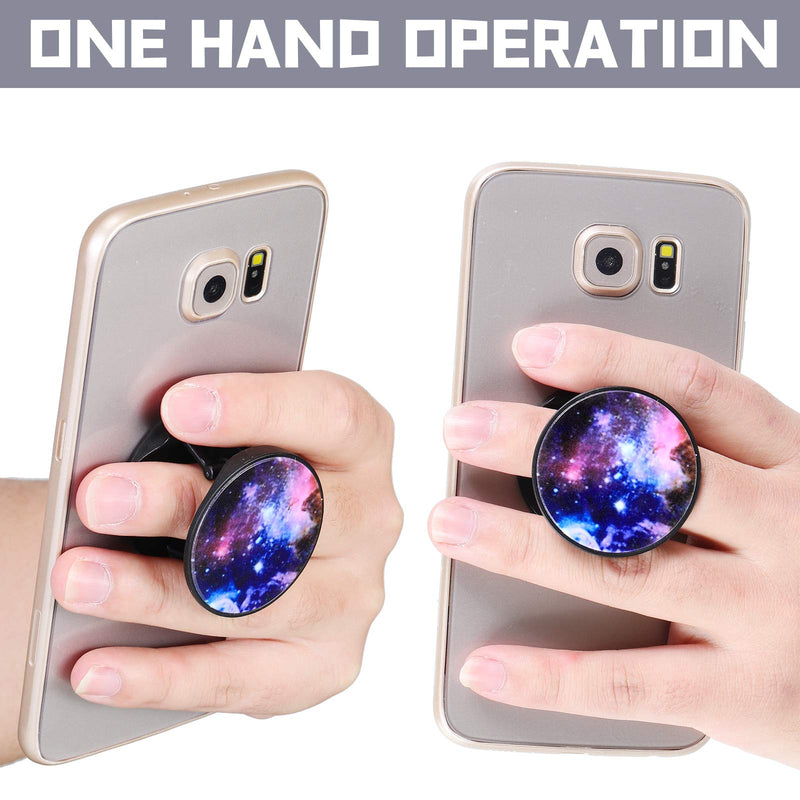 10 Pieces Phone Grip Holder Nebula Collapsible Phone Holder Self-Adhesive Sublimation Phone Holders for Smartphone and Tablets