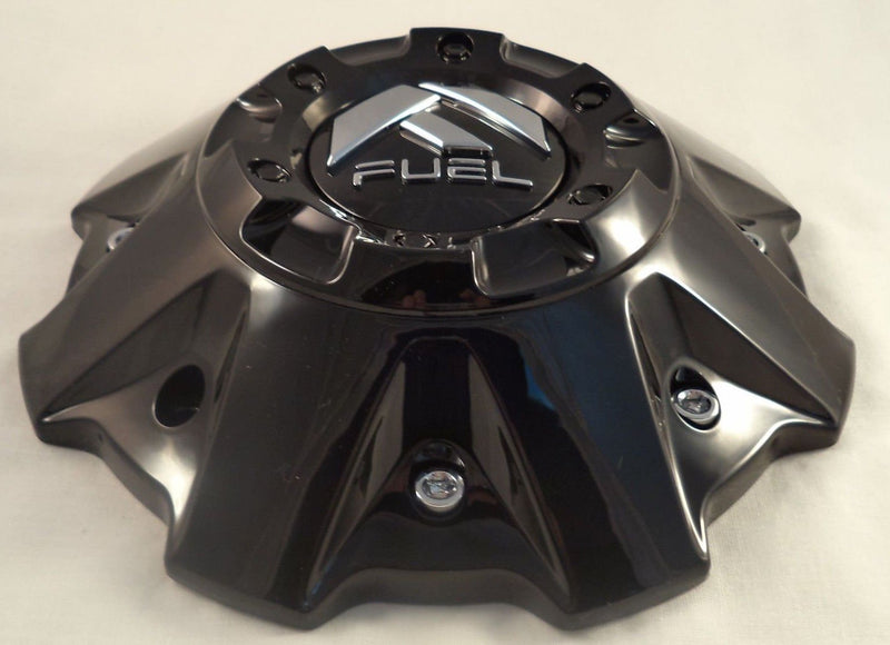 Fuel Wheels Black Gloss Custom Center Cap Set of One (1) # 1001-63B 5-6 LUGGER