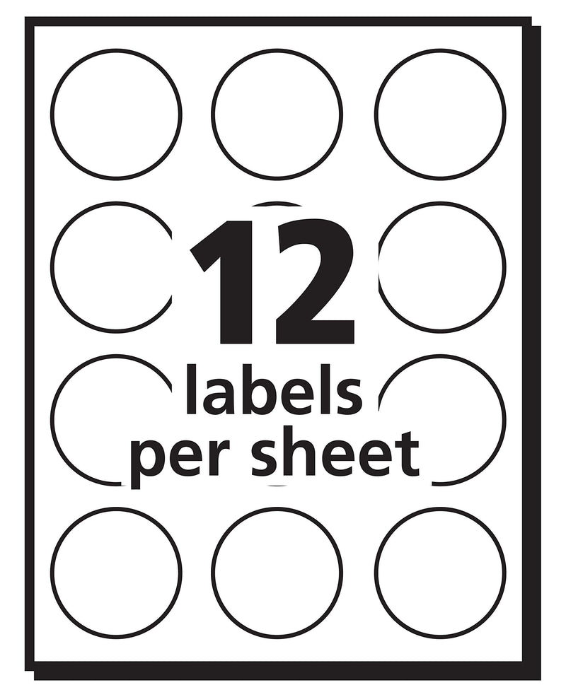 Avery Self-Adhesive Removable Labels, 1-Inch Diameter, White, Pack of 600 (5410) 1 Pack