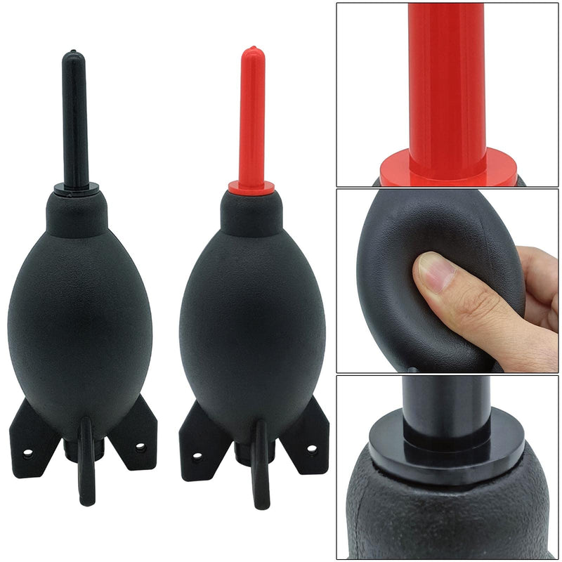 Lens Cleaning Kit Contains 2 Pcs Rubber Rocket Air Blower Duster, Lens Cleaning Pen, Blower Brush Dust Cleaner and Carrying Pouch, for Lens, Camera, SLR, Telescope, Magnifying Glass, Phone