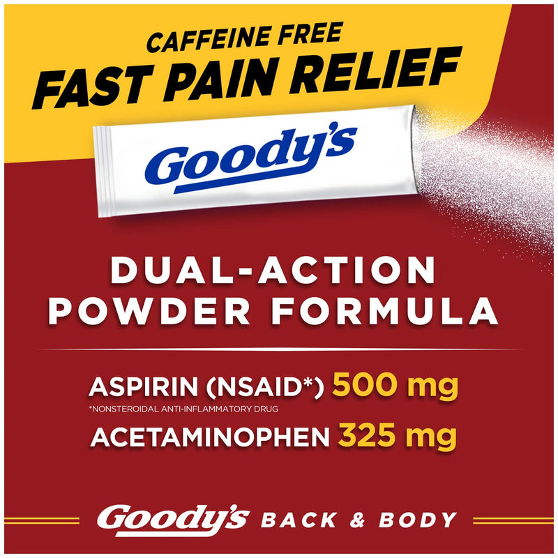 Goody's Back and Body Pain Relief Powder, 6 Powder Sticks, 12 Pack Pack of 12
