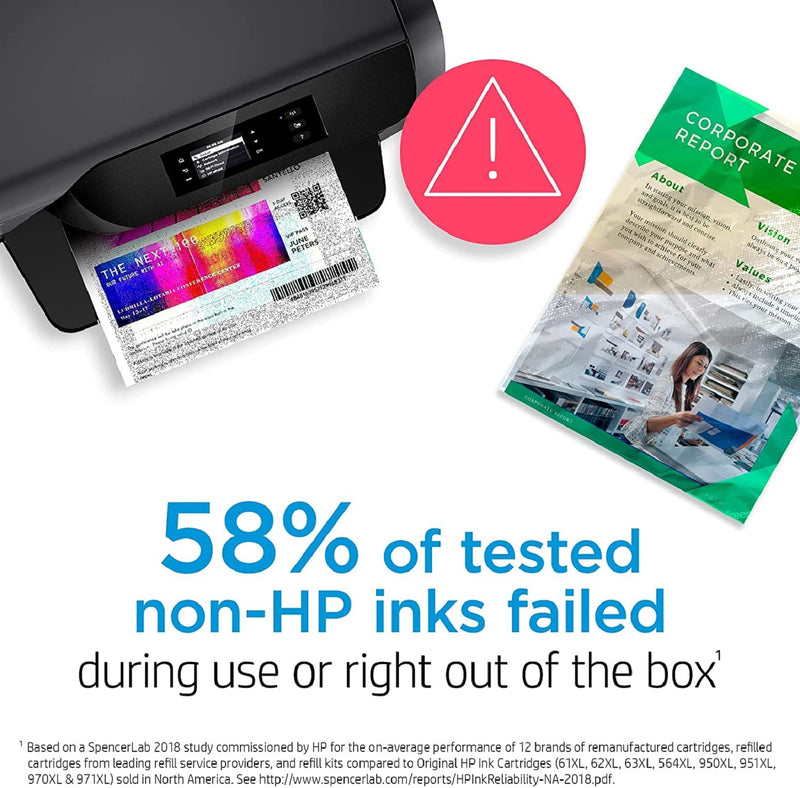 Original HP 65 Black/Tri-color Ink Cartridges (2-pack) | Works with HP AMP 100 Series, HP DeskJet 2600, 3700 Series, HP ENVY 5000 Series | Eligible for Instant Ink | T0A36AN