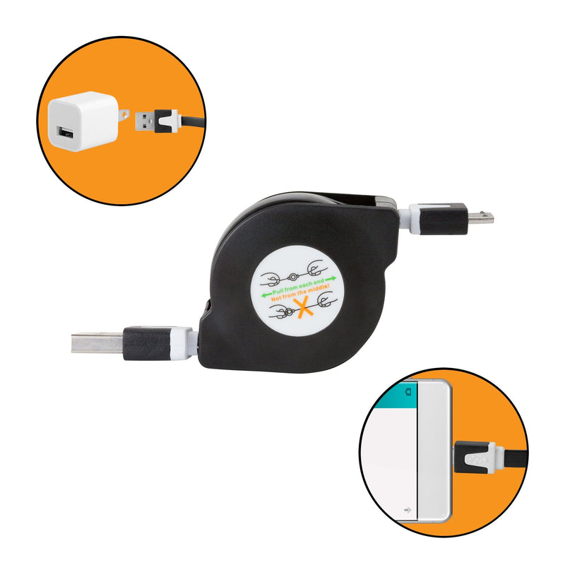 Cable for Remarkable Paper Tablet (Cable by BoxWave) - miniSync, Retractable, Portable Sync Cable for Remarkable Paper Tablet Retractable Cable