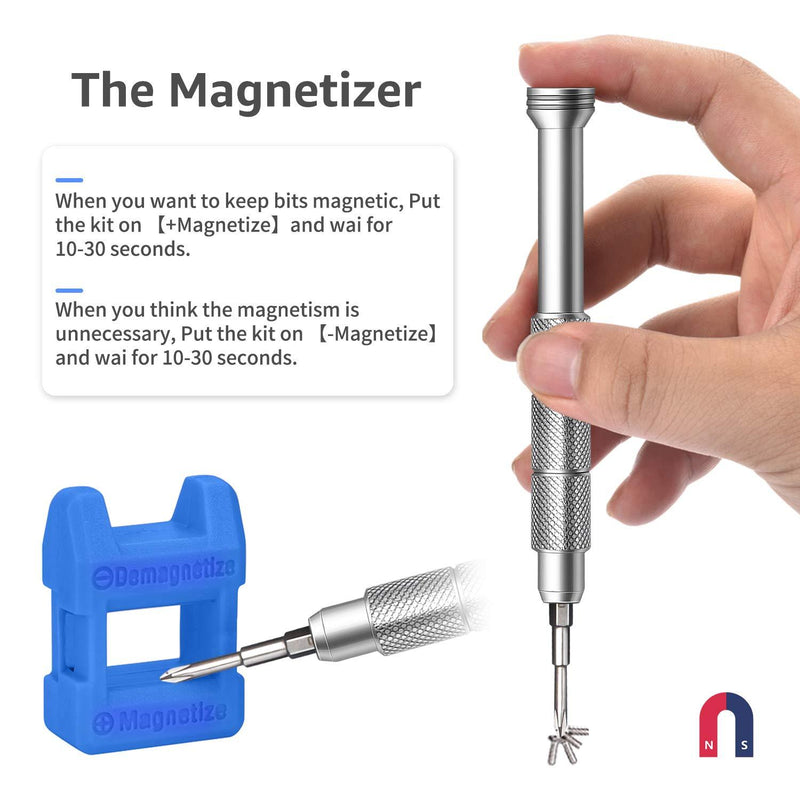 EasyTime Repair Tool Kit Compatible for PS4, Nintendo, Xbox one, 24 in 1 Triwing Screwdriver kit, T6 T8 T9 T10 Torx Gamebit Compatible for Switch Lite, Joycon, NES, SNES, GBA, 3ds, Gamecube, N64 24in1-Blue