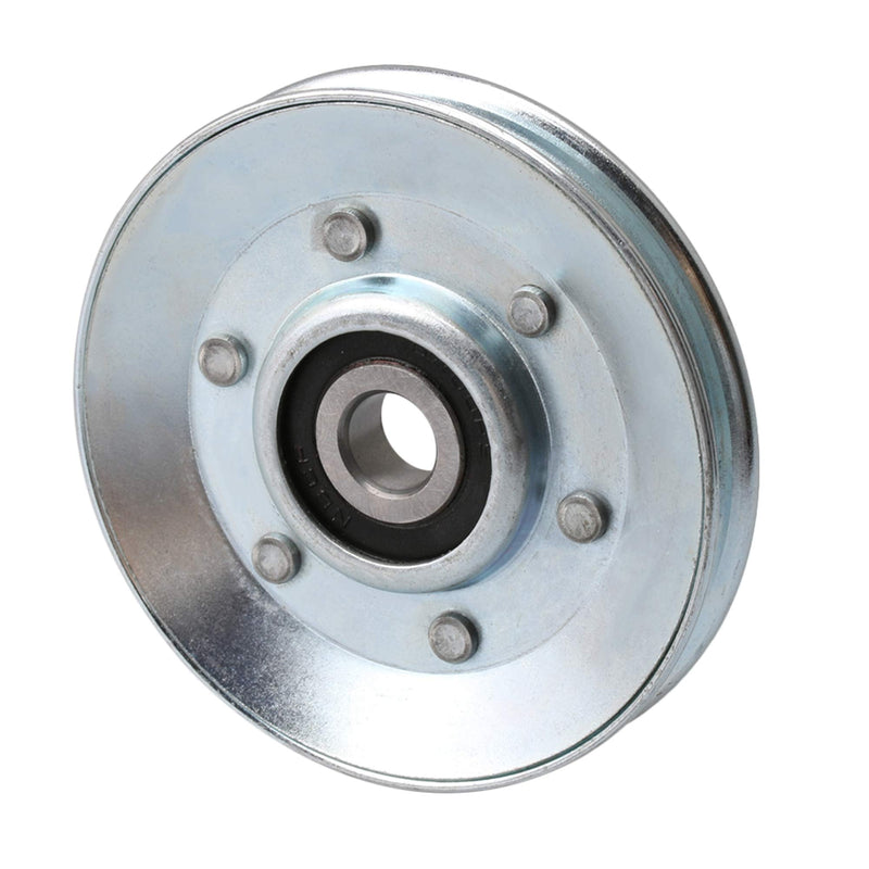 BQLZR 73x10mm Silver Iron Bearing Steel Cable Pulley V-Shape Wheel Bearing Idler Pulley Load-Bearing 215KG for Gym Equipment Garage Door Opener