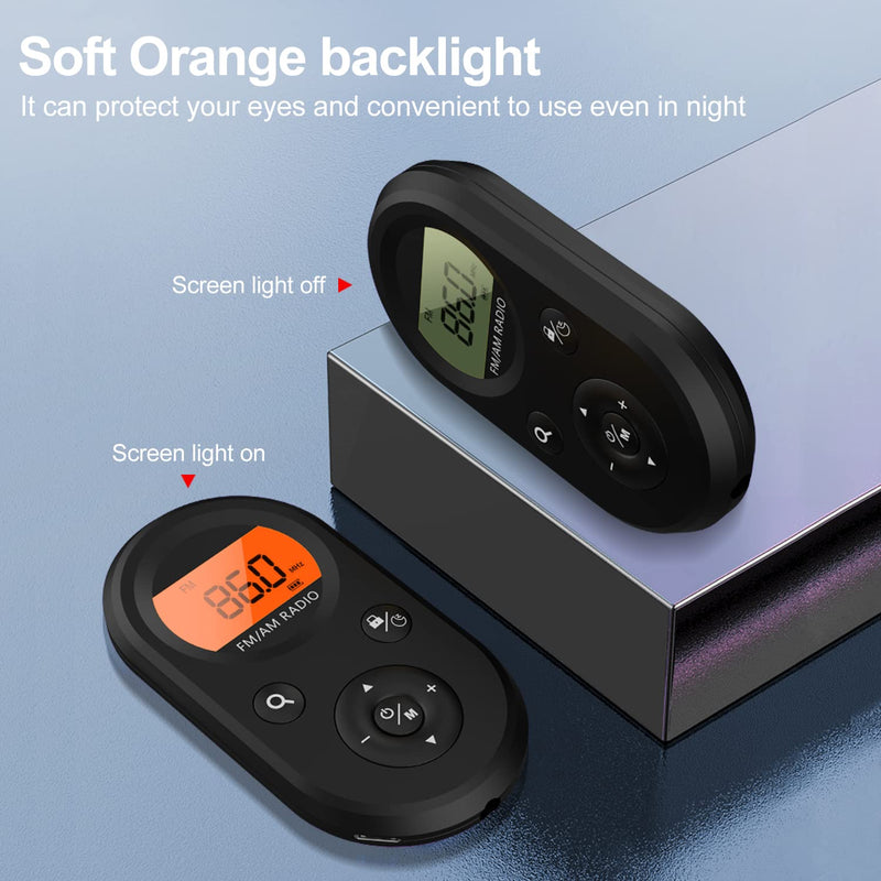 AM FM Pocket Radio,Personal Portable Mini Radio,Rechargeable Walkman Radio with Best Reception, Stereo Earphones, Small Digital Transistor Radios for Sport,Running,Walking,Jogging