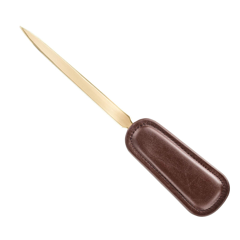 Dacasso Chocolate Brown Leather Letter Opener