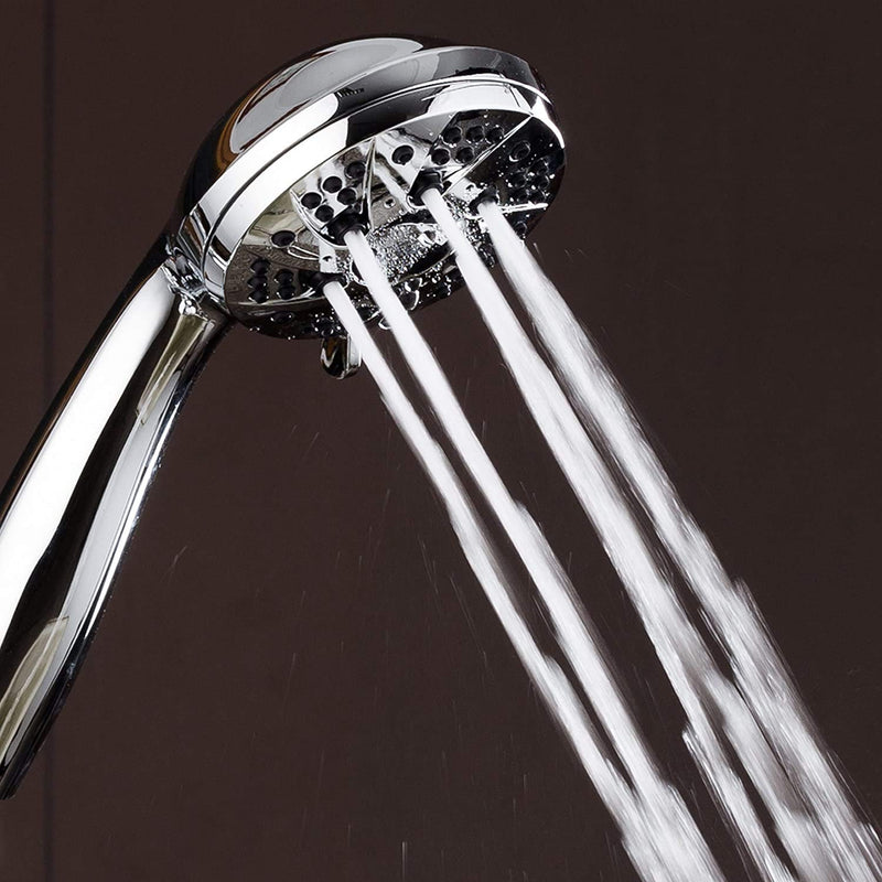 AquaDance High Pressure 6-Setting 3.5" Chrome Face Handheld Shower with Hose for the Ultimate Shower Experience! Officially Independently Tested to Meet Strict US Quality & Performance Standards