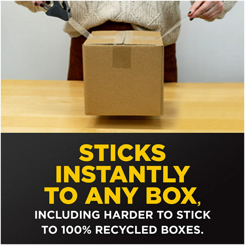 Scotch Box Lock Packaging Tape, 3 Rolls, 1.88 in x 54.6 yd, Extreme Grip Packing, Shipping and Mailing Tape, Sticks Instantly to Any Box