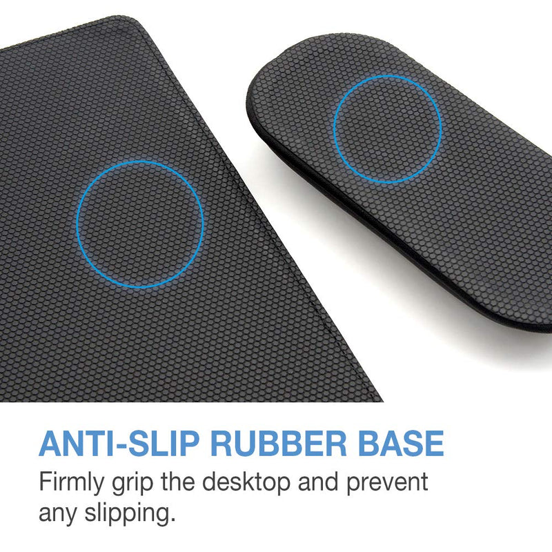 SenseAGE Enlarge Mouse Pad & Mouse Wrist Rest Set, Ergonomic Mouse Mat with Non-Slip Base and Keyboard Wrist Rest for Home & Office, Comfortable, Lightweight for Typing and Pain Relief, Dark Grey