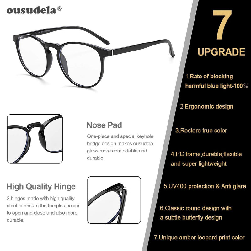 3-Pack Blue Light Blocking Glasses for Women/Men Blue Light Glasses for Teens, Square Computer Glasses Anti Eye Strain/UV/Glare, Gaming Glasses Reading Glasses Non-Prescription