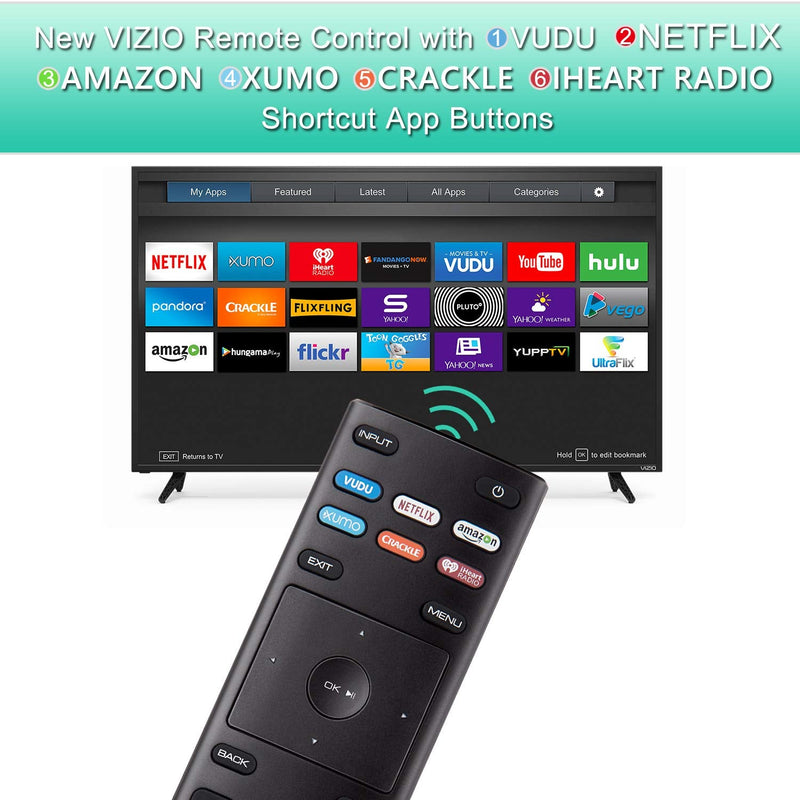 Universal Remote Control, XRT136 for VIZIO All LED LCD HD 4K UHD HDR Smart TVs