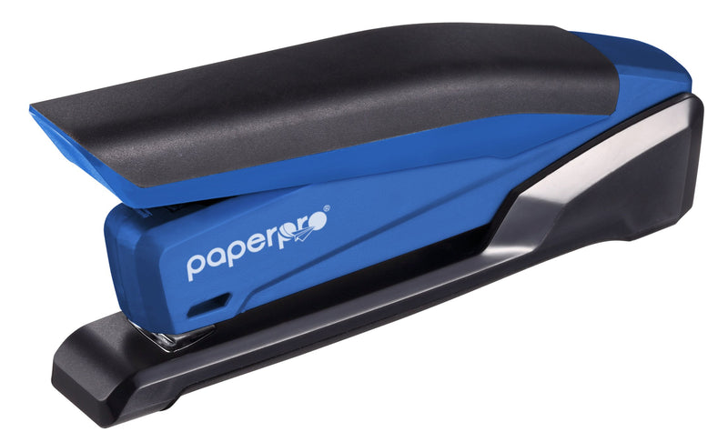 Bostitch Office InPower Spring-Powered Desktop Stapler, Blue (1122) Plastic-Full Strip