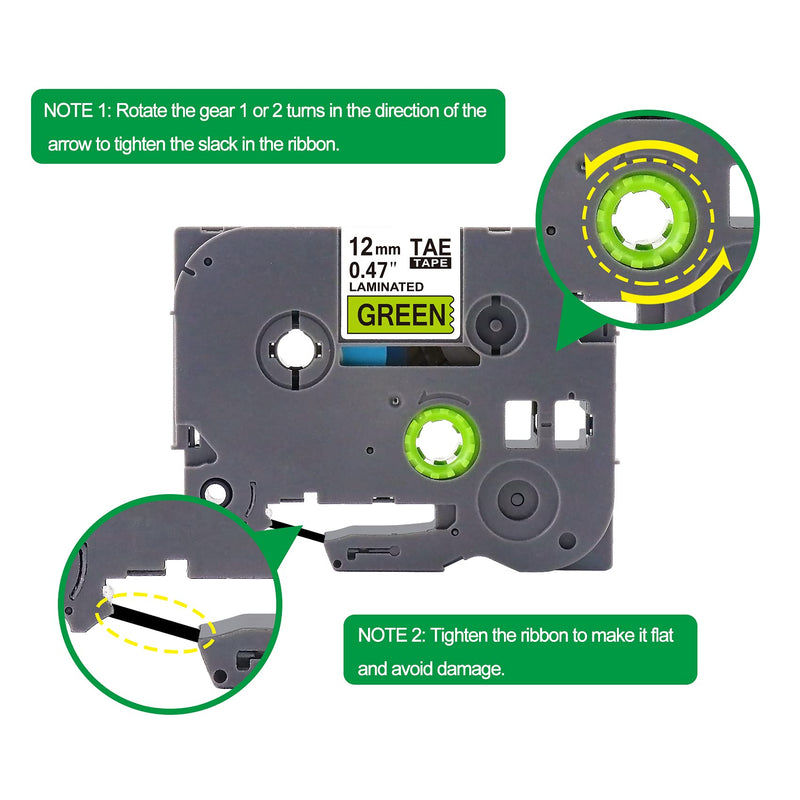 5 Pack Compatible Ptouch Label Maker Tape Replacement for Brother P Touch TZe334-831 TZe TZ Tape 12mm 0.47" Laminated, Black/Red/Blue/Green/Gold, for Ptouch PTD210 PTH100 PTH110 PTD400 PT1180