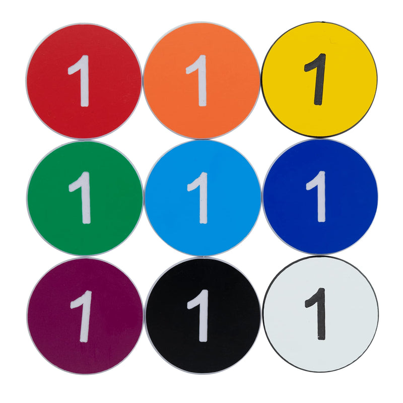 StayMax Plastic Number Tags Engraved Numbered Tags Without Hole (1-100, Lightblue) 1-100