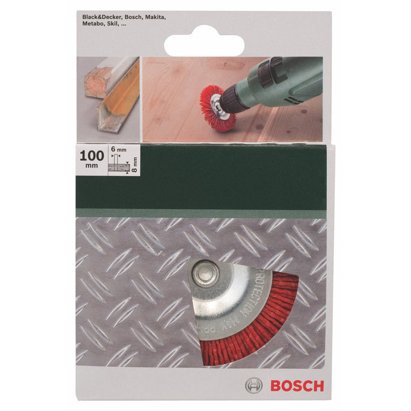 Bosch 2609256537 DIY disc brush nylon wire, SiC coated, ø 100 mm, 6 mm, (1)
