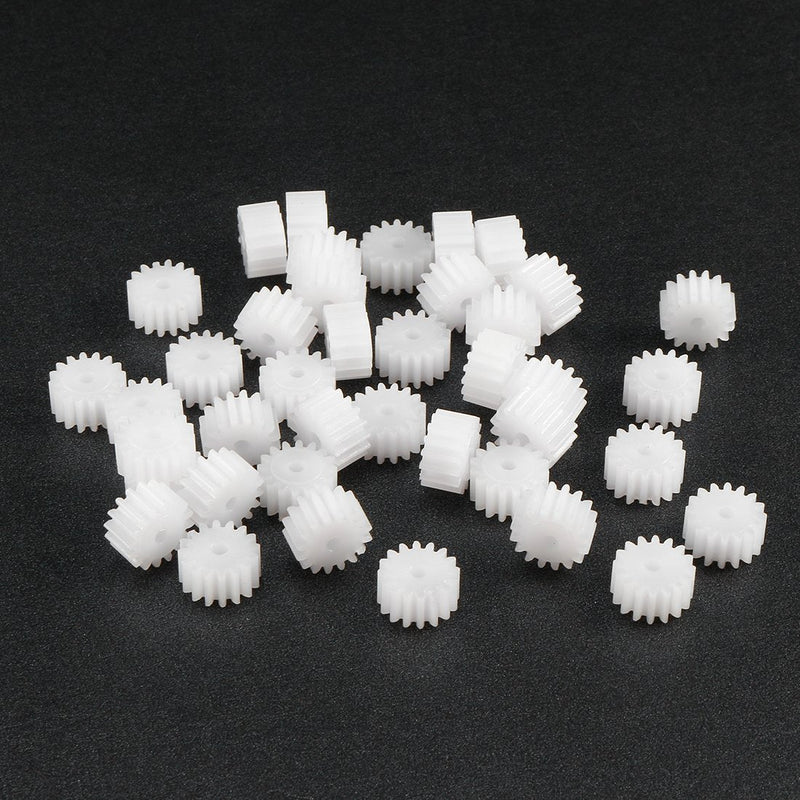 uxcell 40pcs Plastic Gears 16 Teeth Model 162A Reduction Gear Plastic Worm Gears for RC Car Robot Motor