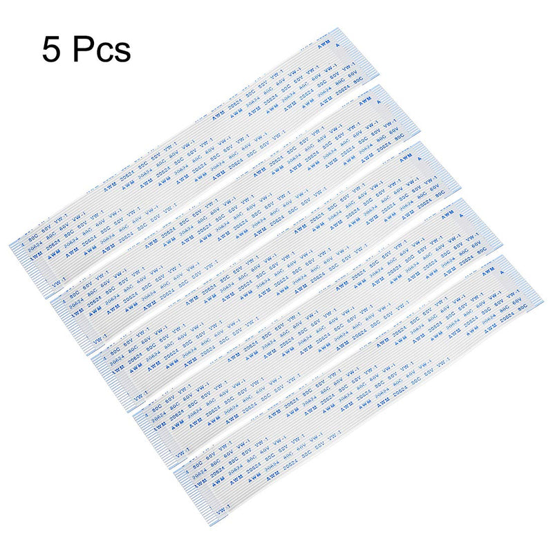 uxcell Flexible Flat Cable,150mm 1mm Pitch 26 Pins FPC FFC Flexible Ribbon Cable for LCD TV Car Audio DVD Player 5Pcs (A type)