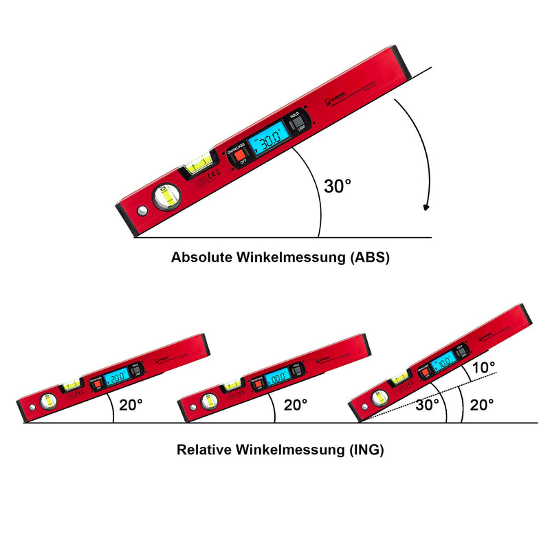 SCHMIDT security tools spirit level protractor digital LCD angle measuring device magnetic inclinometer protractor 0-90° model WW400
