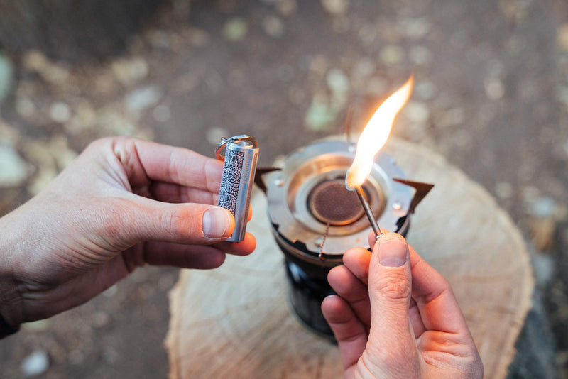SURVIVE Permanent Match Metal, 2 Pack, Reusable Survival Fire Starter Lighter, Emergency Waterproof Keychain Striker Stick Kit Silver
