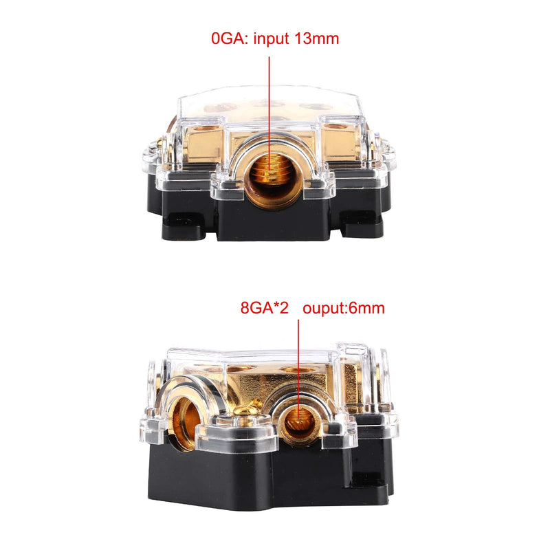 aqxreight - Ground Cable Splitter Block, Power Distribution Block 1 in 5 Ways Out Ground Cable Splitter Distributor for Auto Car Boat