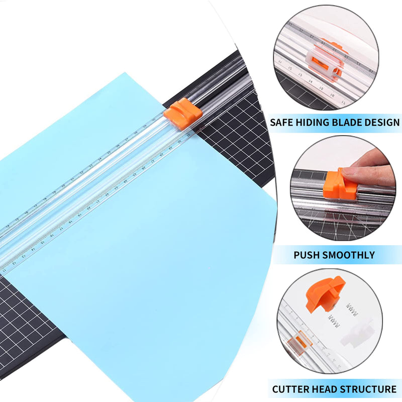 ZEQUAN A3 Paper Cutter Portable Trimmer - 18 inch Paper Trimmer for Scrapbooking, Craft Paper Cutter Guillotine with Automatic Security Safeguard and 10 Sheets Capacity Paper