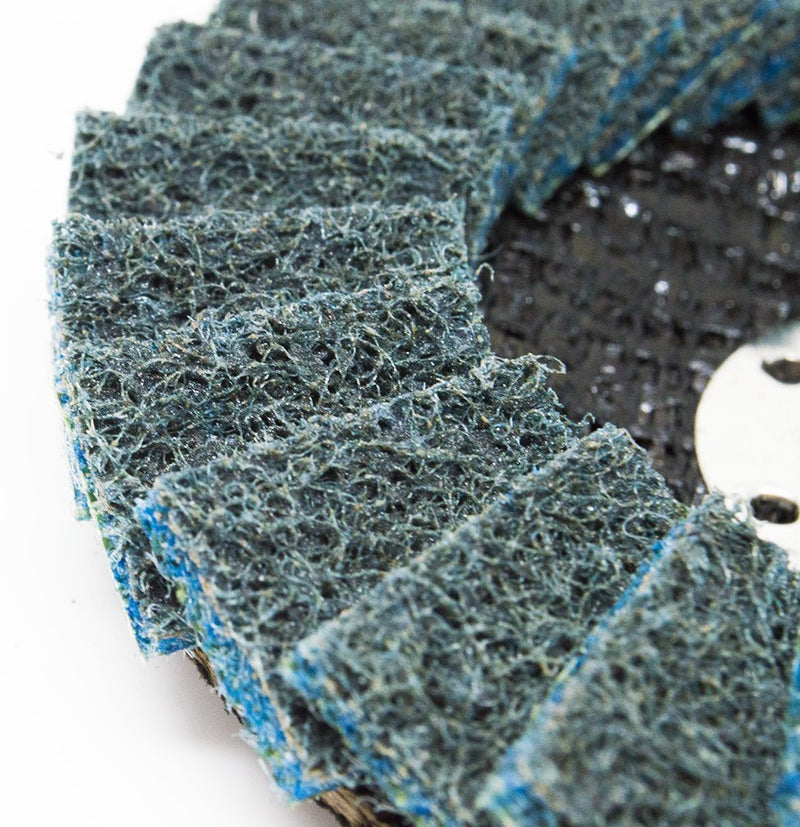 Benchmark Abrasives 4-1/2" Type 27 Surface Conditioning, Grinding, Sanding and Polishing Flap Discs 7/8" Arbor Fine Grit - 5 Pack