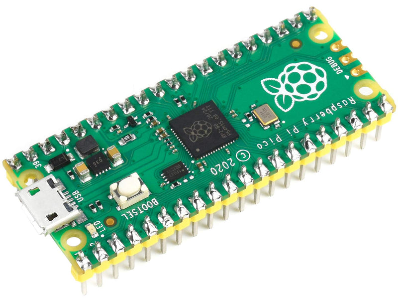 Raspberry Pi Pico with Pre-Soldered Header Microcontroller Mini Development Board Based on Raspberry Pi RP2040 Chip,Dual-Core ARM Cortex M0+ Processor, Flexible Clock Running up to 133 MHz