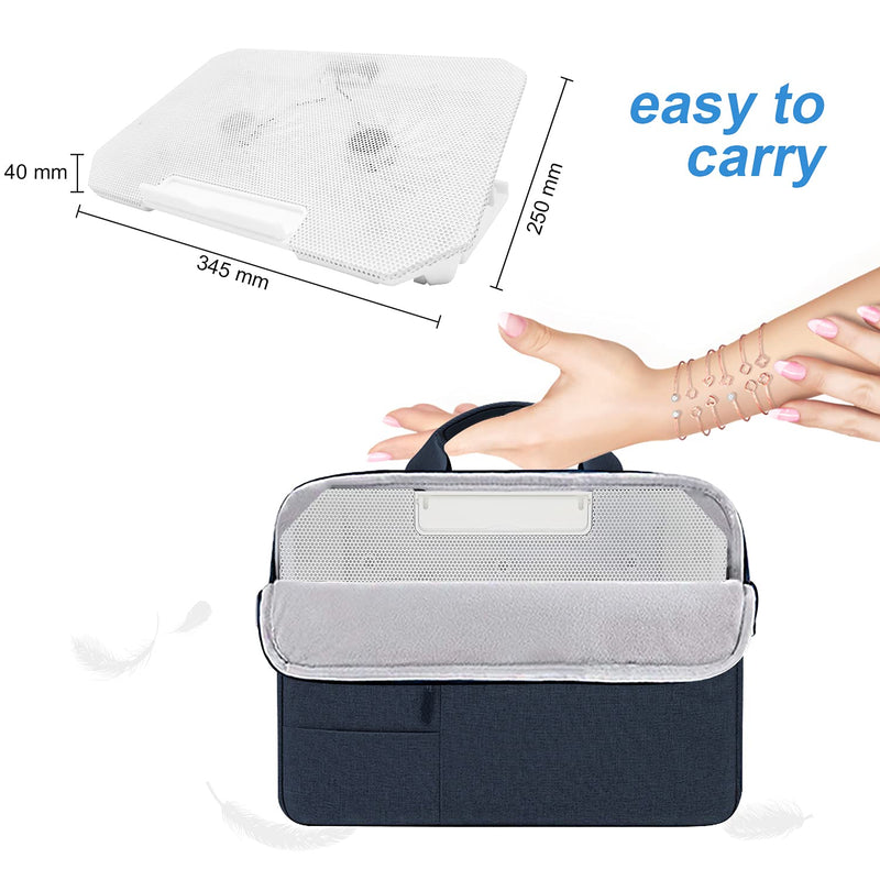 Laptop Cooling pad Laptop Cooler Stand Laptop Fan Cooling pad for 11-15.6 Inch Gaming Notebooks, 2 Turbine Fans,4 Angle Adjustable Laptop Cooling Stand (White) White