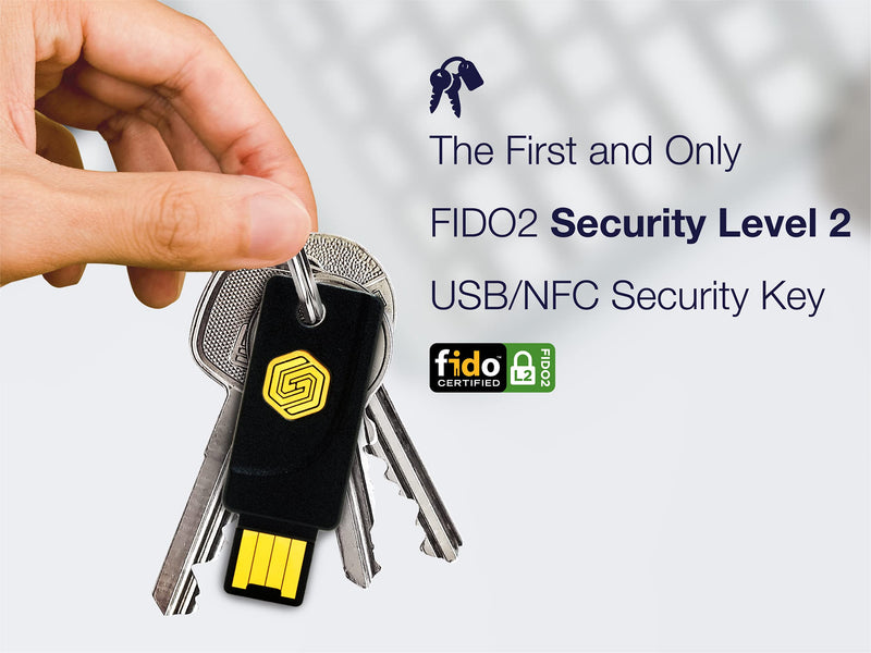 GoTrust Idem Key - A. USB Security Key FIDO2 Certified to The Highest Security Level L2. 2FA with USB-A and NFC interfaces. Works Across iPhone, Android and Computers. Idem Key Type A