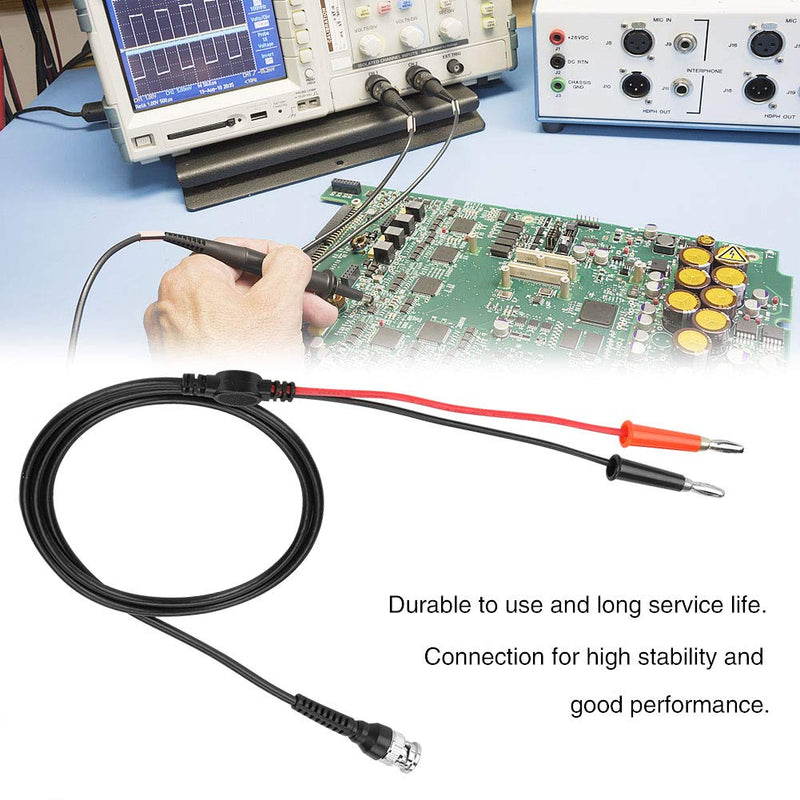 Pack of 2 Coaxial 50Ω Cable BNC Male to Dual Banana Plug Connector Test Probe Cables Leads for Oscilloscope Signal Generators