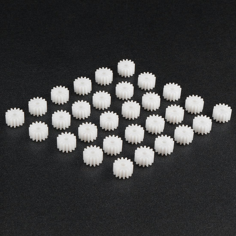 uxcell 30pcs Plastic Gears 14 Teeth Model 142A Reduction Gear Plastic Worm Gears for RC Car Robot Motor