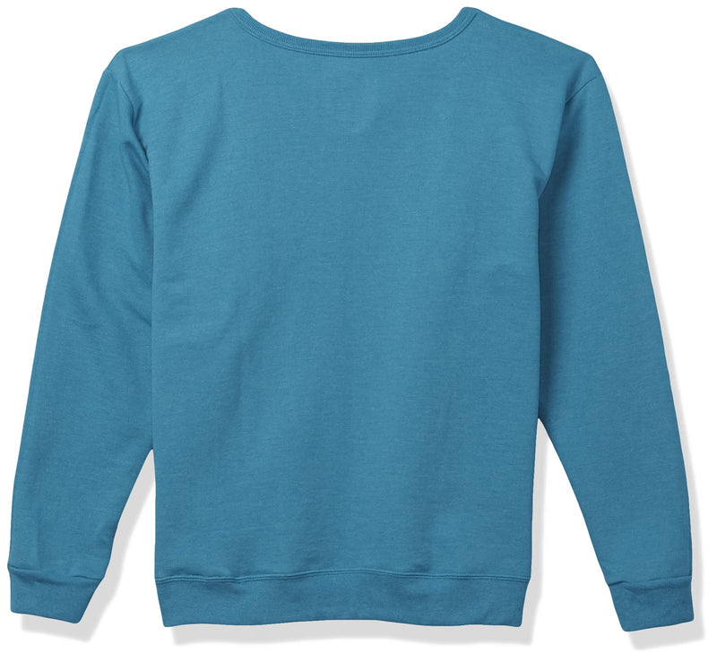 Hanes Women's EcoSmart Crewneck Sweatshirt Small Bold Blue Heather
