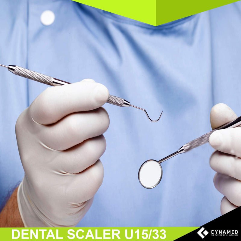 Cynamed Double-Ended Dental Sickle Scaler H6/H7 Jacquette Towner Scaler U15/30 Anterior Posterior Double Ended Periodontal (DE-U15/30) DE-U15/30