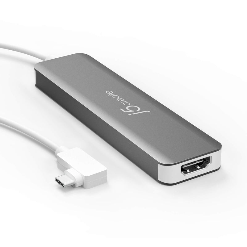 j5create 5 in 1 Compact USB-C Hub, Type C Adapter with 4K HDMI, 2 USB 3.0 Ports, SD and microSD Card Reader, for MacBook Pro, MacBook Air, XPS, Chromebook, and Other USB C Windows Laptops