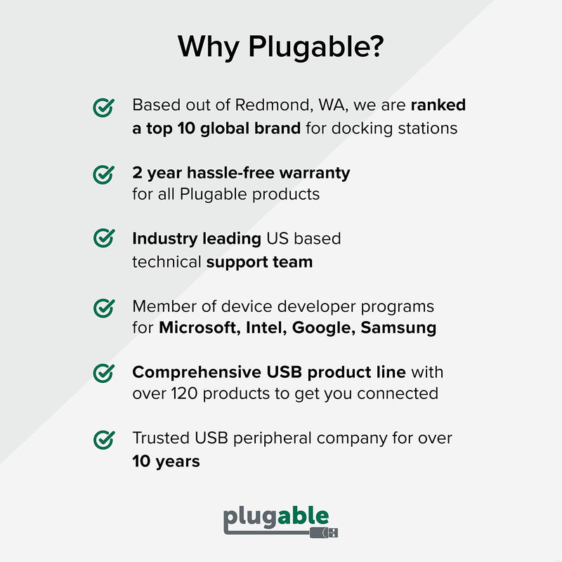 Plugable USB C to HDMI Adapter, Universal Video Graphics Adapter for USB 3.0 and USB-C Macs and Windows, Extend an HDMI Monitor up to 1080p@60Hz