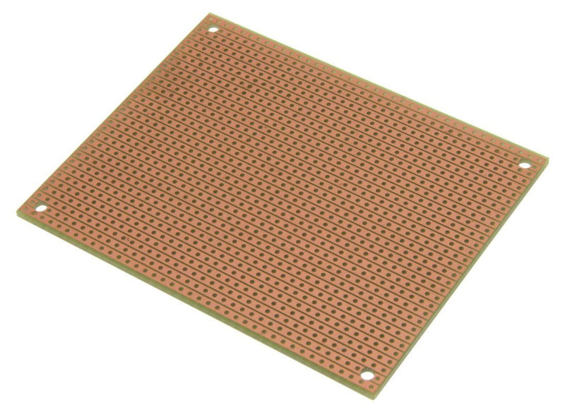 Busboard ST2. Traditional Stripboard Pattern Prototyping Circuit Board, 100 mm W x 80 mm L x 1/16" T