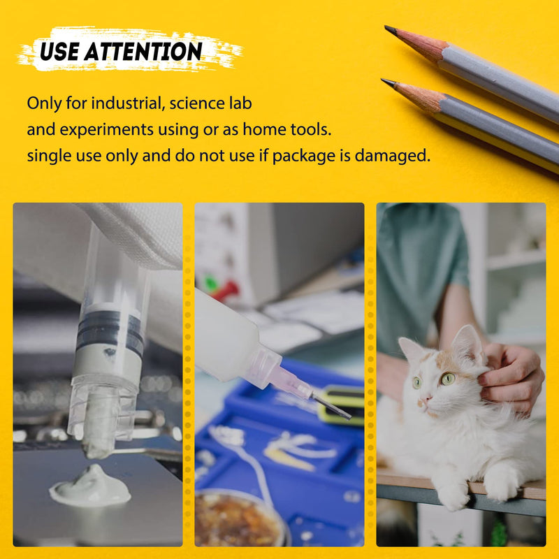 SHAOTONG 20 Pack 3ml/cc Luer Lock with 23 Ga Dispensing Tools, Individually Wrapped, for Industrial Dispensing, Science Lab, Refilling Cartridges or Glue Applicator