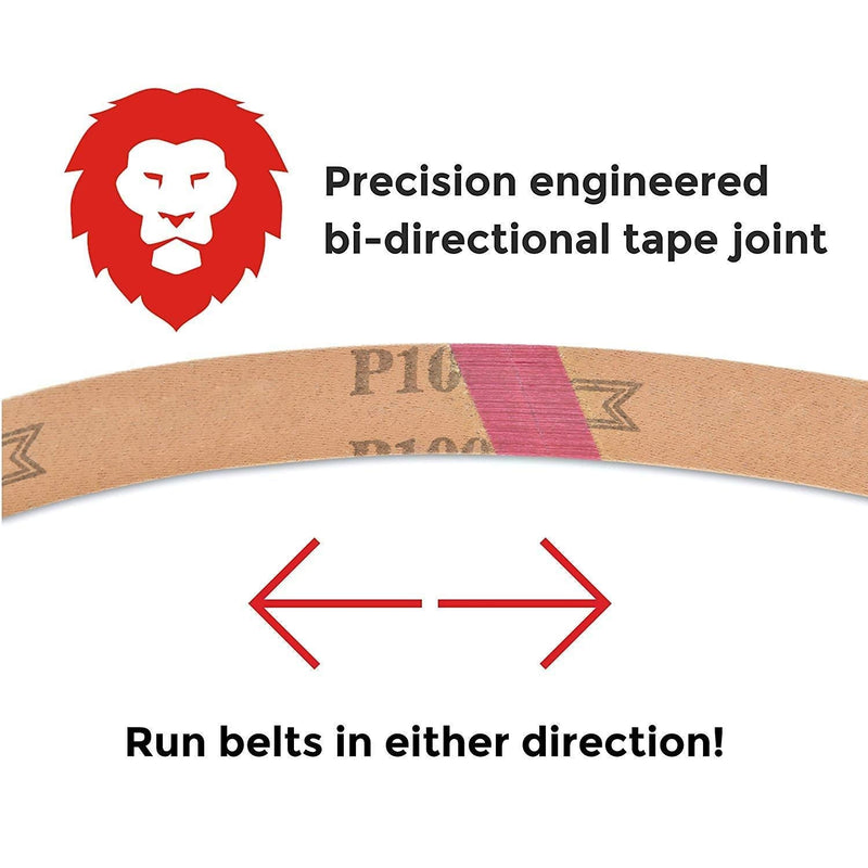 Red Label Abrasives 6 X 48 Inch 80 Grit EdgeCore Metal Grinding Ceramic Sanding Belts, Extra Long Life, 2 Pack