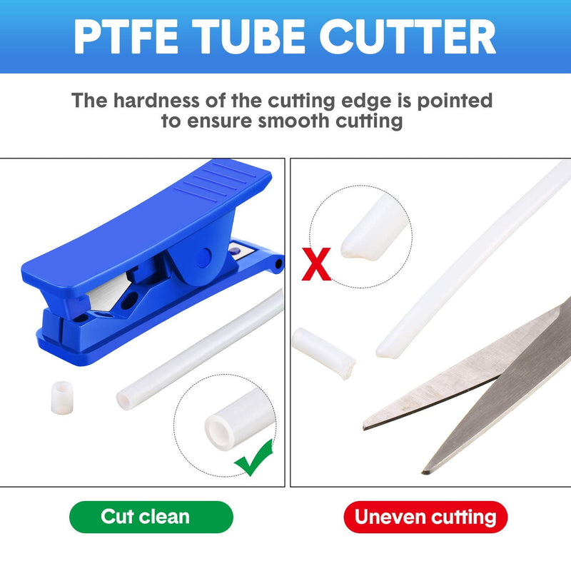 PTFE PlasticTubing Cutter Hose Tube Cutter Pipe Cutter Accurate Tube Cutting Tool for Nylon PVC PU Tube and Hose Cut up to 3/4 Inch OD Tube (Blue,3 Pieces) Blue