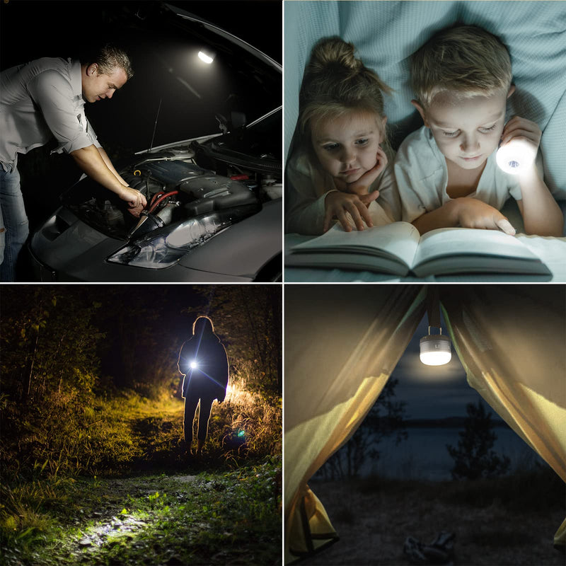 LE LED Camping Lantern Rechargeable, 310LM, 5 Light Modes, Power Bank, Waterproof, Perfect Mini Flashlight with Magnetic Base for Hurricane Emergency, Outdoor, Hiking, Home and Car