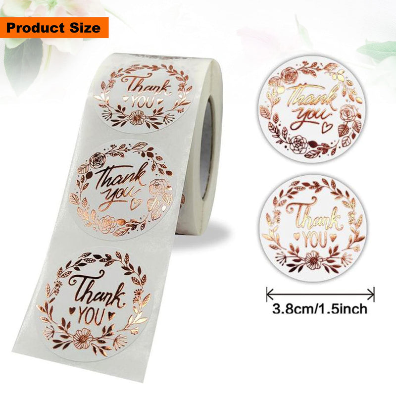 1500 1.5-inch Thank You Stickers roll, Thank You for Supporting My Small Business Sticker roll, 7 Kinds Round Stickers for Business