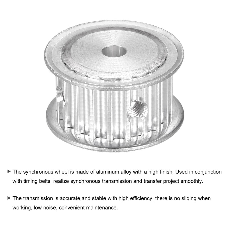 MECCANIXITY 5M 20Teeth Timing Pulley Synchronous Wheel Timing Belt Drive Without Step 5mm Pitch 5mm Bore for Belt, 3D Printer, CNC