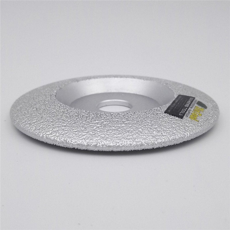 SHDIATOOL 5 Inch Diamond Grinding Cup Wheel for Granite Marble Iron Steel Masonry Convex Vacuum Brazed Grinding Disc Fits 7/8 Inch Arbor 125mm(5 In.)