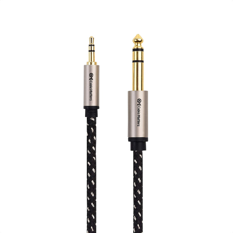 Cable Matters Premium Braided 3.5mm to 1/4 Inch Audio Cable 6 ft (1/4 to 3.5mm Cable) 6 Feet