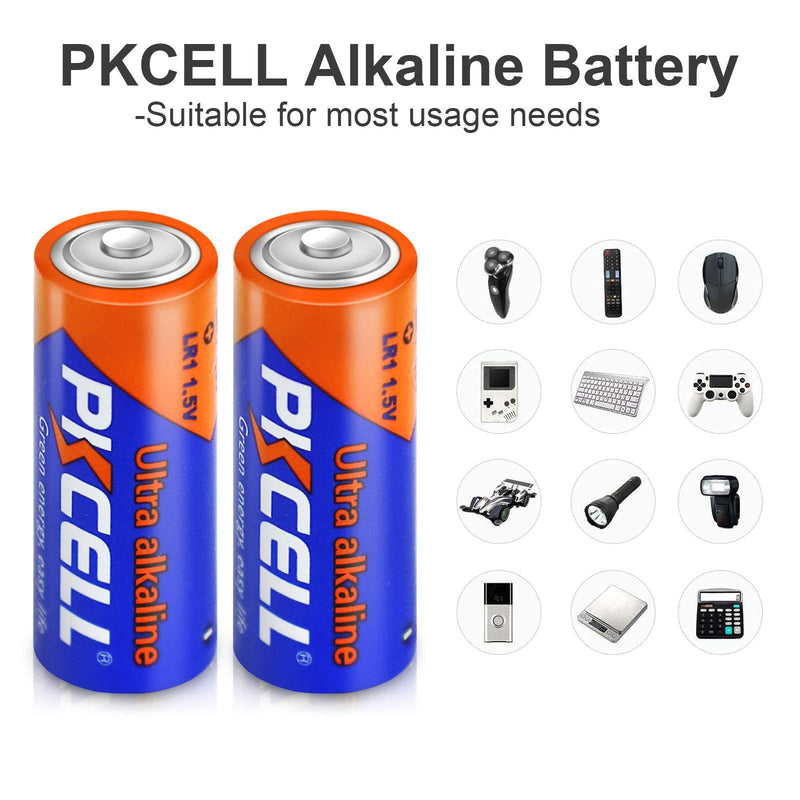 PKCELL N Alkaline Battery1.5V LR1 Long Lasting, All-Purpose N Battery- 4Count