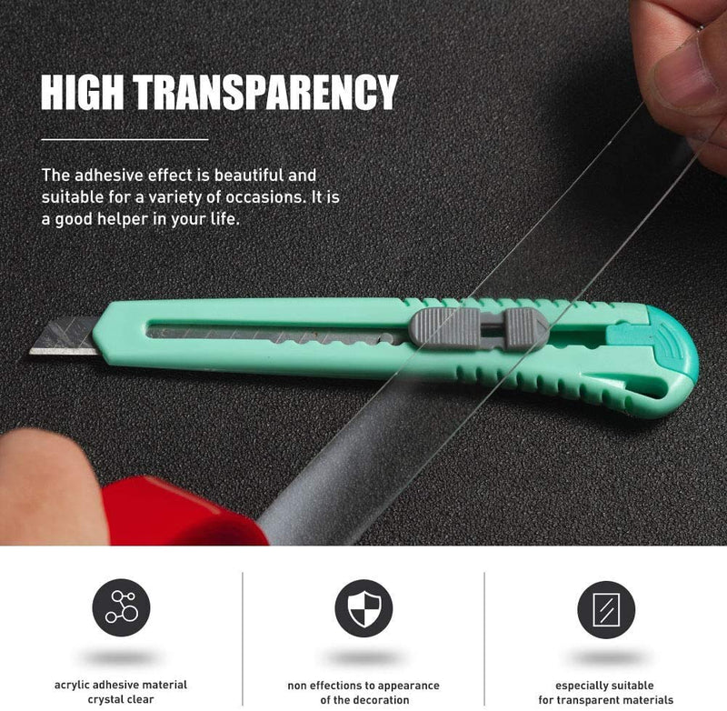 2 mm and 3 mm Double Sided Layer Acrylic Strong Adhesive Mounting Tape Phone Adhesive Tape LCD Screen Adhesive Tape for Cell Phone, iPad, Tablets, Laptops, Camera